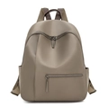 Chique kakigrijze nylon rugzak met multi-pocket design en verstelbare bandjes - Khaki