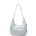 Sac à bandoulière bleu clair à la mode avec pendentif étoile et nœud délicat - Bleu - Sans Pendentif