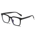 Stylish black TR90 square full-rim glasses frame with model 1066 markings in 45-degree view - Matte Black