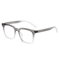 Stylish square TR90 eyeglass frames with transparent grey gradient and blue light filter - Gray to Clear Gradient