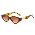 Occhiali da sole cat-eye alla moda con montatura tartarugata e lenti marroni sfumate - Montatura Leopardata Lenti Marroni Sfumate