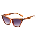 Occhiali da sole cat-eye retrò tartarugati con lenti viola sfumate per donna - Montatura Leopardata Lenti Grigie Sfumate