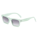 Lunettes de soleil rétro vert menthe à monture carrée avec verres dégradés - Monture Vert Gelée Verres Gris