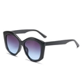 Occhiali da sole cat-eye con montatura nera e lenti sfumate dal viola al blu per donna - Montatura Nera Lenti Grigio Blu