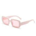 Occhiali da sole rettangolari retrò con montatura rosa gelatina e lenti colorate - Montatura Rosa / Lenti Rosa
