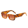 Retro square sunglasses with tortoiseshell frames and brown gradient lenses - Tortoise Frame Brown Lens
