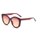 Occhiali da sole cat eye oversize con montatura bordeaux e lenti sfumate - Montatura Tè Lenti Tè Rosa
