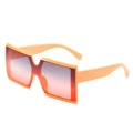 Gafas de sol cuadradas de gran tamaño con montura naranja y lentes degradadas - Montura Naranja Lentes Gris Rosa