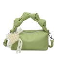 Bean green cloud handbag with twisted knot handle and pearl heart charm detail - Green with Charm