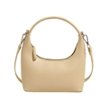 Chic cream-colored dumpling-shaped hobo bag with sleek shoulder straps for women - Yellow