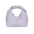 Retro lavender purple underarm bag with twisted handle and crescent moon shape - Purple