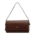 Borsa baguette marrone stile francese con scritte dorate e tracolla regolabile - Marrone