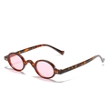 Retro hip hop round sunglasses with tortoiseshell frames and light pink lenses - Tortoise Frame Pink Lenses