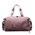 Borsa sportiva in tela rosa impermeabile con tracolla larga e tasche con zip - Rosa