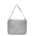 Sparkling silver rhinestone mini square handbag for evening party and casual wear - Shiny Rhinestone Silver