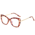 Montatura occhiali cat-eye vintage con motivo tartarugato e stanghette dorate - Montatura tartarugata