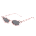 Occhiali da sole cat eye rosa trasparenti con lenti grigie in stile jelly chic - Taglia unica / Montatura Rosa Lente Grigia