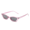 Occhiali da sole cat-eye rétro con montatura rosa trasparente e lenti grigio fumo donna - Taglia unica / Montatura Viola Lenti Grigie