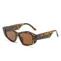 Occhiali da sole cat-eye geometrici tartarugati con lenti marroni e montatura retrò - Montatura Leopardata Lente Marrone