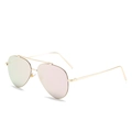 Occhiali da sole aviator classici con montatura in metallo dorato e lenti specchiate - Montatura Dorata Lenti Rosa