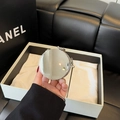 Mini borsa rotonda a specchio argento con tracolla a catena e finitura lucida da donna - Argento