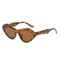 Modische Cateye-Sonnenbrille mit Schildpatt-Muster und braunen Gläsern für Damen - Leopardenrahmen Braune Gläser