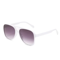 Retro aviator sunglasses with white frames and purple gradient lenses for women - Regular / White Frame Gray Lens