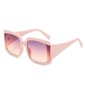 Lunettes de soleil carrées roses avec verres dégradés violets pour un look tendance - En stock / Monture rose avec verres violet-rose (incl. 13 % TVA)