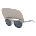 Gafas de sol grises mate con visera de protección solar ajustable y abatible - Marco Gris Lente Gris (Sombrero Gris)