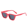 Lunettes de soleil œil-de-chat rétro avec monture rouge et verres foncés - Monture Rouge Verres Gris