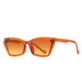 Vintage cat eye sunglasses with amber translucent frames and brown gradient lenses - Ready Stock / Tea Frame Gradient Tea Lens