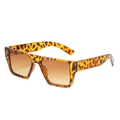 Flat lay of retro square sunglasses with tortoiseshell frames and brown gradient lenses - Ready Stock / Standard (Incl. 13% VAT) Leopard Frame & Double Tea Lenses