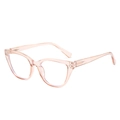 Occhiali anti-luce blu stile cat-eye retrò rosa trasparente con montatura flessibile da donna - Montatura Marrone