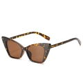 Retro cat-eye sunglasses with tortoiseshell frame and brown lenses for a stylish look - Ready Stock / Regular (Incl. 13% VAT) Leopard Frame All Tea Lenses