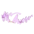 Fashionable rimless sunglasses with purple wavy lenses and gold metal temples - Ready Stock / Purple Lens