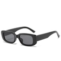 Occhiali da sole vintage con montatura ovale nera e lenti grigie protettive UV - Montatura Nera / Lenti Nere