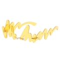 Funny wave-shaped sunglasses in vibrant transparent yellow with creative irregular lenses - Ready Stock / Yellow Lens