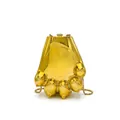 Pochette a zampa d'orso dorata con catena in metallo e finitura a specchio galvanica - Oro