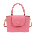 Petit sac à main carré rose tendance avec poignée et bandoulière amovible - Rose