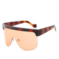 Tortoise frame oversized sunglasses with orange translucent lenses for men and women - Tortoise Frame Orange Lens (C0.5)
