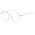 Klassische Vintage Quadratbrille mit Übergroßem Transparentem Rahmen für Damen und Herren - Glänzend Transparent