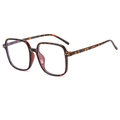 Retro tortoise shell square frame glasses with vintage large frames and silver studs - Tortoiseshell