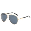 Occhiali da sole aviator polarizzati classici da uomo con montatura in metallo dorato - Montatura Oro Nero Grigio