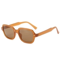 Retro vierkante schildpad zonnebril met donkerbruine glazen en metalen details - Thee Frame Thee Lenzen