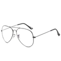 Classic aviator glasses frame in slim gunmetal finish with iconic double bridge design - Gunmetal Frame
