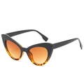 Lunettes de soleil œil de chat, monture noir écaille et verres dégradés orange - Monture Noir & Écaille Verres Thé