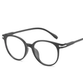 Montatura per occhiali vintage nera classica con eleganti frecce in metallo argento - Nero Opaco