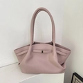 Vintage-Ledershopper in Altrosa mit Flügeldesign und Metallverschluss für Damen - Rosa
