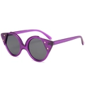 Kinder Cat-Eye Sonnenbrille in Lila mit Glitzerrahmen und goldenen Sternen - Lila
