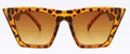 Fashionable cat eye sunglasses with tortoise shell frame and brown gradient lenses - Leopard Frame / Tea Lens